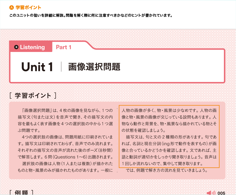 Unit1　画像選択問題 A 学習ポイント